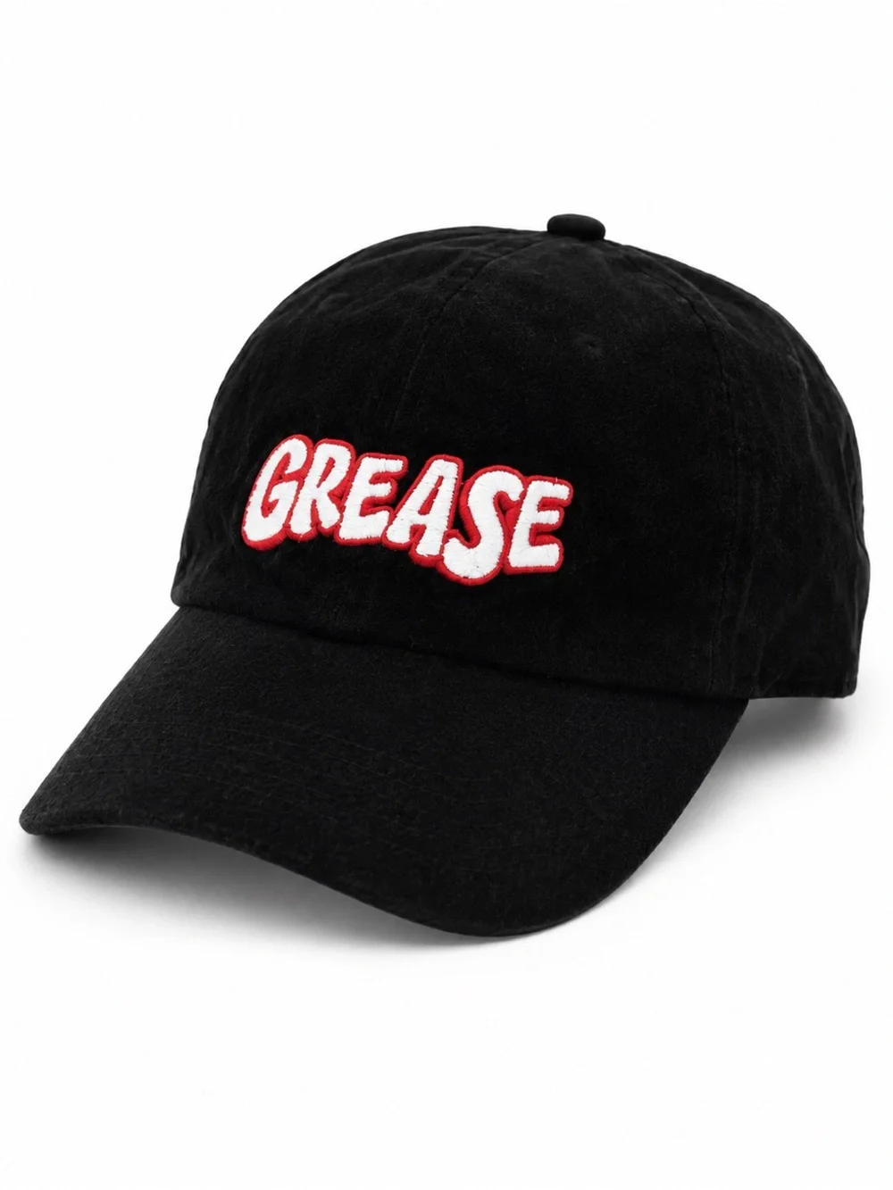 GREASE Embroidered Black Baseball Cap